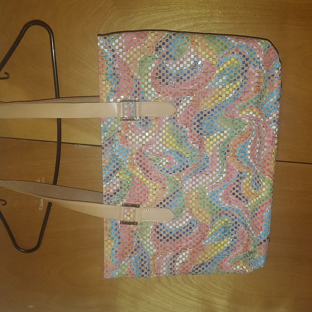 Spicer Bags Multicolor Zipper Cork Tote Bag